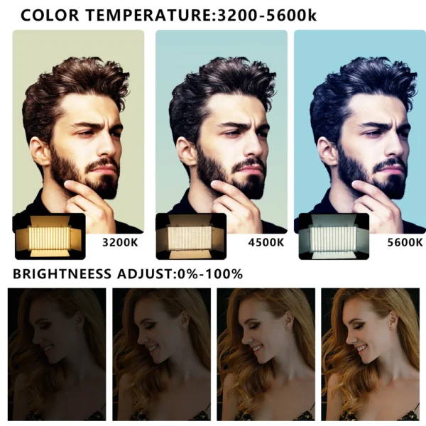Nagnahz U800 LED Photo Studio Light for Tiktok Youbute Game Live Video Lighting Portable Video Recording Photography Panel Lamp - Image 5