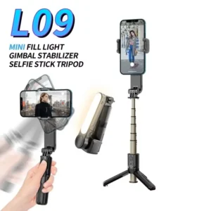 Handheld Selfie Stick Gimbal Stabilizer Holder Adjustable Fill Light Selfie Stand Bluetooth Mobile Phone For IPhone Samsung